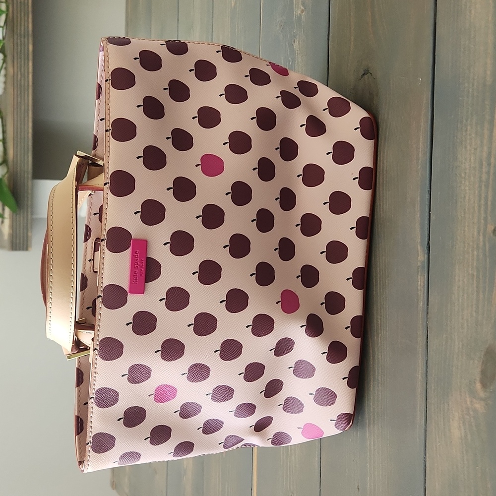 Kate Spade Medium Bleeker Tote - Pink and Burgundy Apple
